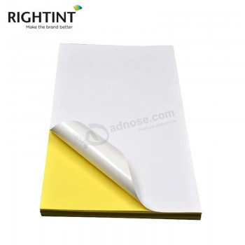 Wholesale custom high quality Industry Top Manufacturer Good Ink Absorption Self Adhesive Cast Coated Paper
