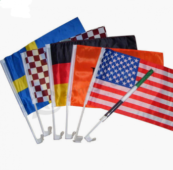 Bandera de coche de ventana de poliéster de alta calidad de diferentes países