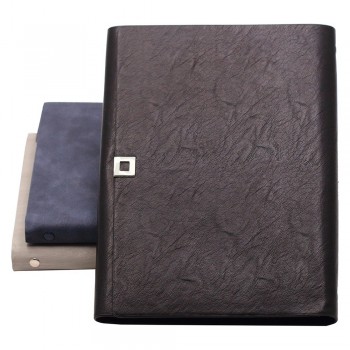 New Design Paper Customized spiral bound PU leather cover notebook with high quality