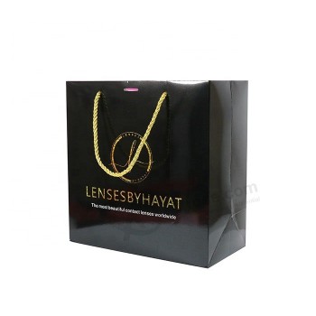 Wholesale custom print take away fashion recycled shopping paper bags with your own logo