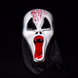 Хэллоуин партия светодиодные украшения костюм маска с пером окрашены