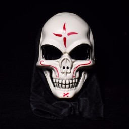 复古色彩加勒比海盗骨架万圣节恐怖面具