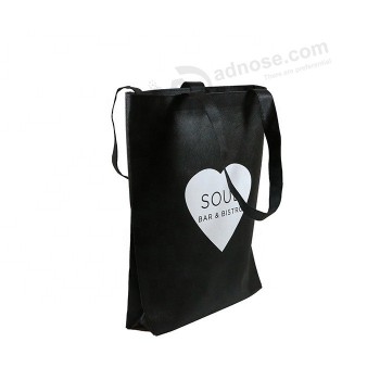 Cheap Wholesale Large Size Supermarket Reusable Non-Woven Grocery Tote Bags with with your logo