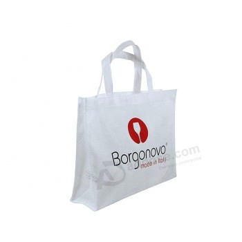 Promotie biologisch afbreekbare niet geweven zak gerecycleerde stoffen tas met logo voor kleding supermarkt winkel
