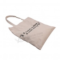 Logo personalizzato eco-Simpatica borsa di tela nera piccola borsa di tela con cerniera