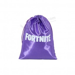 Customized design silk satin hair bag dust bag satin small satin bag with drawstring with your logo