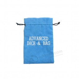 High quality velvet material pouch drawstring bag for phone package gift jewelry use with logo printed