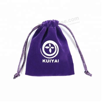Presente promocional portátil pequeno saco de bolsa de cordão de veludo de luxo de luxo com logotipo personalizado