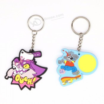 Wholesale new fashion custom made 2d soft pvc rubber keychain with your logo