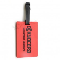 Custom pvc luggage tag for travel suitcase with your logo