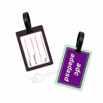 Waterproof 3D Carton Soft PVC Luggage Tag for Travel ID card Name Tag and Boarding Card