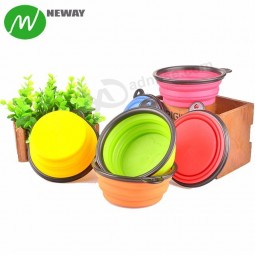 Custom Colourful Pet Silicon Collapsible Dog Bowl