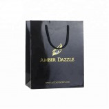 Wholesale Custom Hot Stamping Luxury Printed Glossy Laminated Gift Shopping Paper Bag With Logo