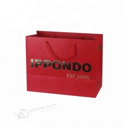 Super kwaliteit boutique shopping op maat gekleurde luxe grote rode cadeau papieren zakken met handvat