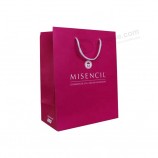 China Factory Directly Sale Custom Printed Hot Pink Art Paper Gift Shopping Bag With Handles