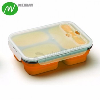 Boîte à lunch pliable en silicone pour emballages alimentaires