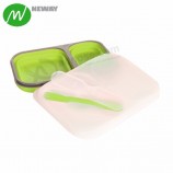 Boîte à lunch pliable portable en silicone durable fda