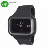 Neueste design oem logo quarz weibliche silikonuhr