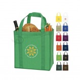 Eco personalizado-Sacos de mantimento reusáveis ​​laváveis ​​comerciais duráveis ​​amigáveis ​​da compra do supermercado com logotipo