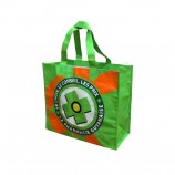 Eco-Vriendelijke op maat gemaakte gedrukte logo behandeld gerecycled non-woven huisdier/Rpet opvouwbare boodschappentas