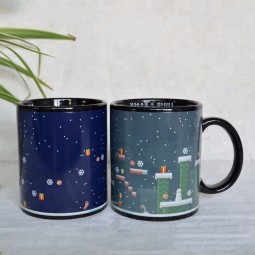Oem定制热敏变色杯魔术陶瓷广告杯