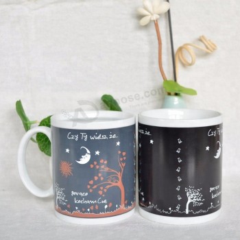 促销定制升华变色杯咖啡陶瓷杯赠品