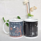 Couleurs personnalisées promotionnelles de changement de couleur de tasse de tasses en céramique de café pour des cadeaux