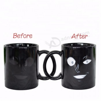 Zwarte gezicht keramische koffiemok als halloween relatiegeschenken