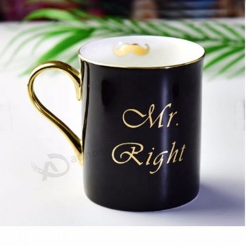 Porcelana branca estilo inglês copos de café sublimação canecas em branco