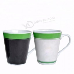 Atacado v forma de caneca de água logotipo personalizado tesoura uso de caneca de cerâmica para promoção de férias