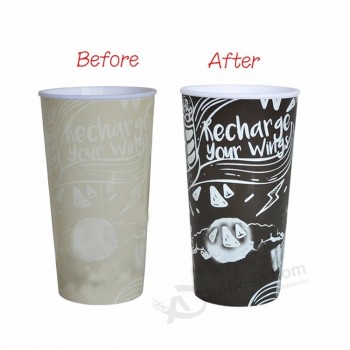 可重复使用的墙壁冷色变塑料可重复使用的啤酒杯子