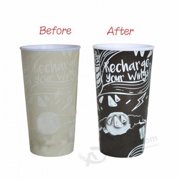 재사용 가능한 벽 차가운 색 변경 플라스틱 재사용 가능한 맥주 컵