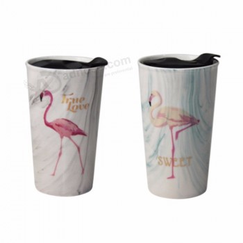 450㎖ creative color changing plastic cartoon travel milk mug