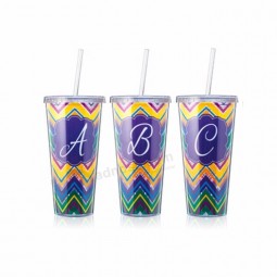 22Once plastic cup pp plastic tumbler cold sensitive color changing travel mugs