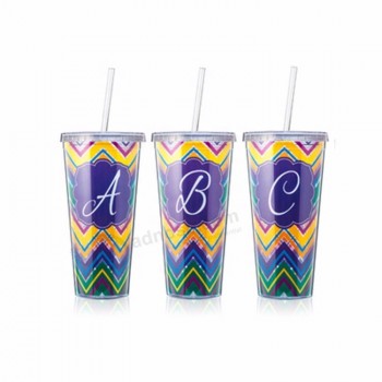 22Once plastic cup pp plastic tumbler cold sensitive color changing travel mugs