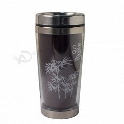 Caneca de vácuo de dupla parede caneca de calor reativa mudança de cor de plástico caneca de água pp ps copo mágico de plástico