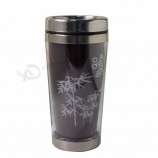 Double paroi tasse de bouteille sous vide chaleur réactive en plastique changement de couleur tasse de l'eau tasse en plastique ps ps tasse magique