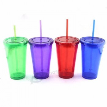 Reutilizable pc ps pp material taza de plástico cambio de color frío taza de agua mágica taza de café para beber
