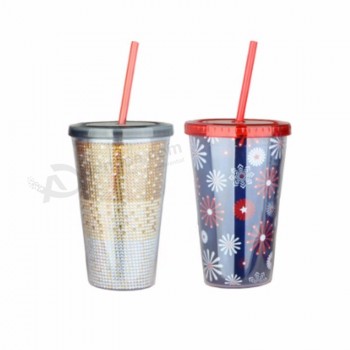 best selling reusable clear sublimation magic plastic cups with lids for wholesale