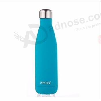 Botella de agua de acero inoxidable con tapa que cambia de color con aislamiento deportivo impreso