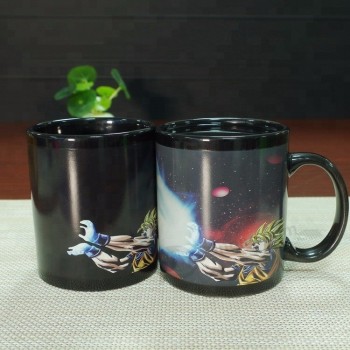 popular cheap sublimation dragon ball color changing ceramic magic mug