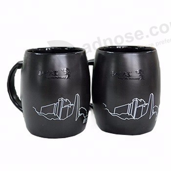 Regalos de navidad logotipo personalizado logotipo barato taza de cerámica gres taza mágica
