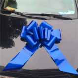 大サイズの結婚式は青い色の巨大な車の弓を使用してください