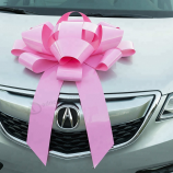 Confezione regalo da regalo da sposa con fiocco in colore rosa per auto