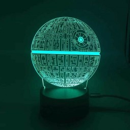 Wiederaufladbare acryl 3d led touch tischlampe für kinder