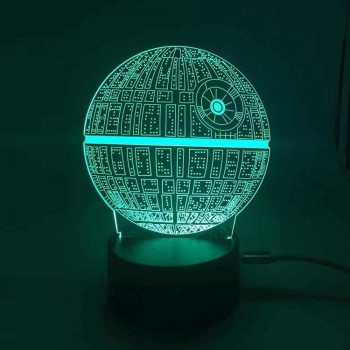 Wiederaufladbare acryl 3d led touch tischlampe für kinder