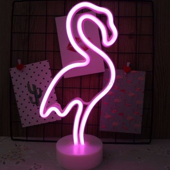 Decoratie usb neonlicht lamp led flexibele flamingo neonlicht op maat