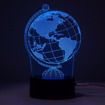 Lámpara de noche decorativa Tierra Globo Atmósfera diy Bombillas Usb Luz de noche de fiesta con cambio de 7 colores