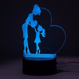 Led night light for bedroom decoration colors colorful box can use AA battery and USB 3D night light