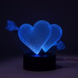 Stereo Vision An Arrow Through The Heart 3D LED Night Light
